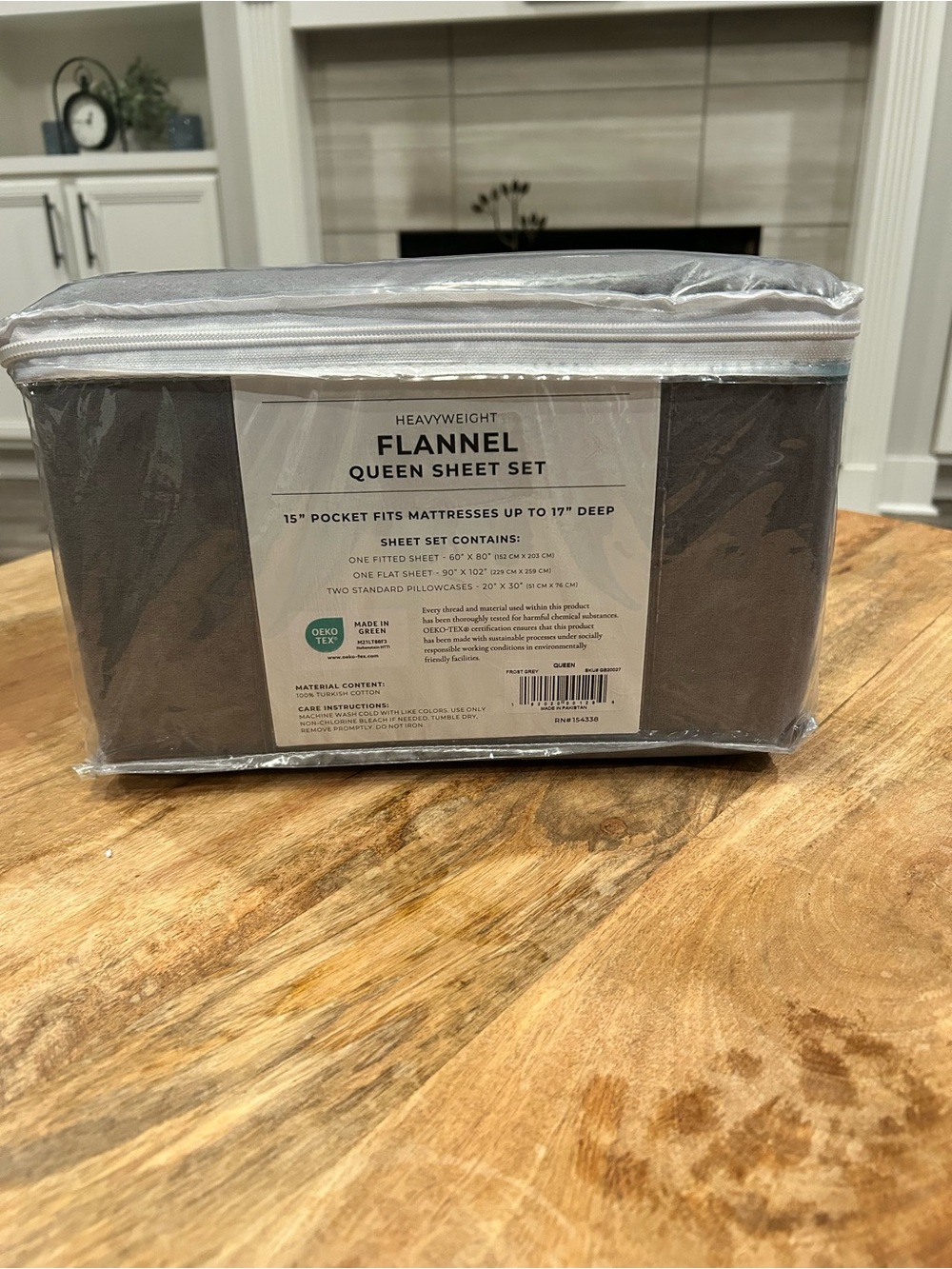 Heavyweight Flannel 100% Turkish Cotton Sheet Set Queen 4 Pieces Deep Pocket 17”